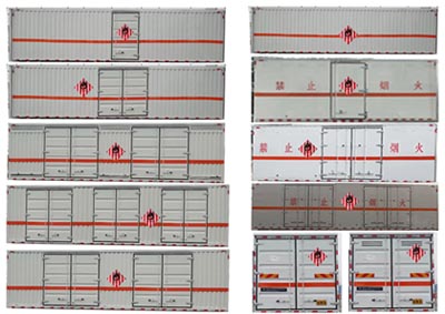 天龙前四后八易燃固体厢式运输车
